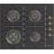 Pyramis 733071 Εστία Φυσικού Αερίου Αυτόνομη Black Metal 59x51εκ. 030062401